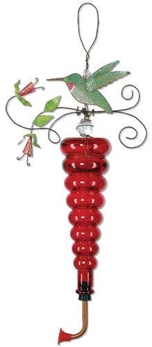 FAIRE - Sunset Vista Decor Hummingbird Feeder Metal Art Porch, Patio or Garden Decoration *